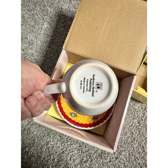 Mary Engelbreit Teacup Saucer Set Welcome Guest With Box Mug Coffee - Picture 5 of 5